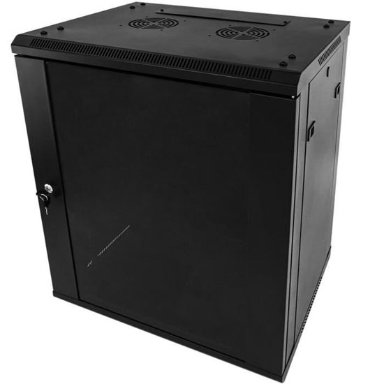 Armoire Rack Murale 19" 7U Gris - Dimensions 542x400mm, Porte Verre, Démonthée (Pour Réseau, Serveurs)