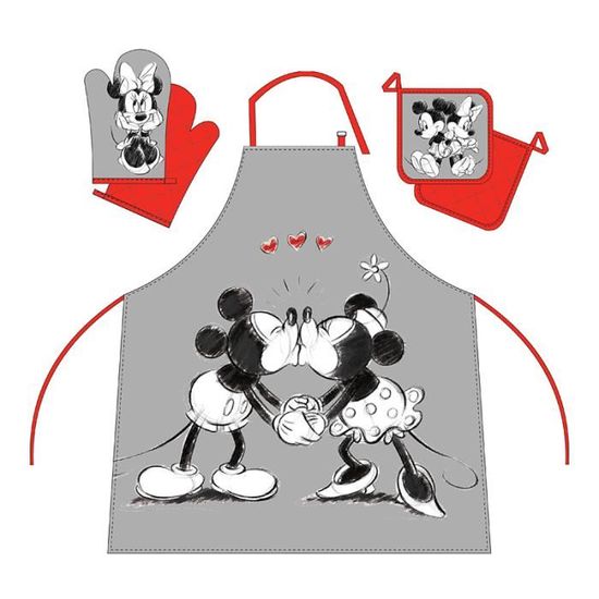 Set De Cuisine Tablier Manique Gant De Cuisine Motif Mickey Et