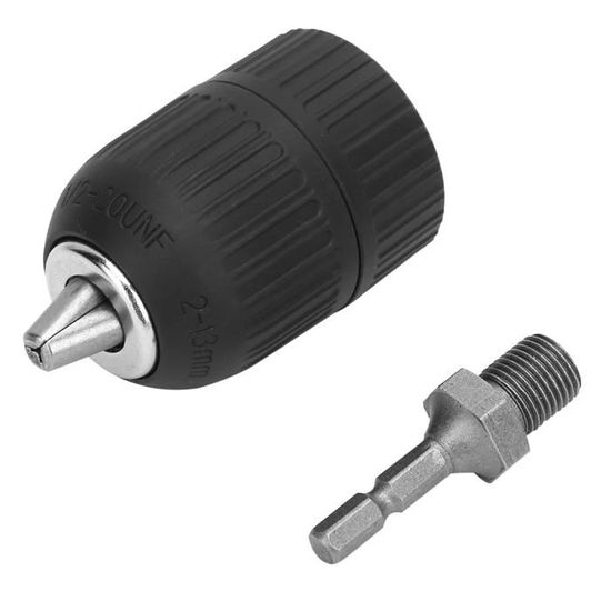 Lot De 2 Mandrins Auto-Serrants Sans Clé Pour Perceuse - Filetage 1/2-20UNF - Serrage 2 à 13 Mm