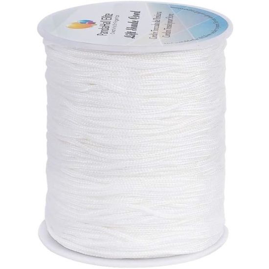 Cordon Nylon 1.5mm Pour Perlage Et Bracelets - Noir, Longueur 65 Pieds (~20m) - Neuf