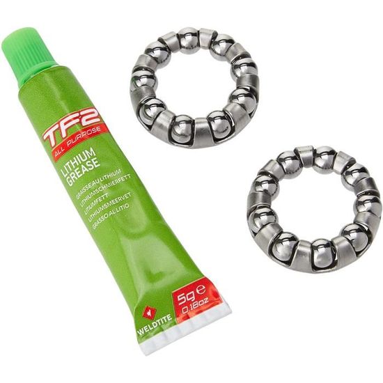 Weldtite BB027 Roulements à Billes 3/16" + Graisse – Kit D'entretien Pour Jeu De Direction Vélo