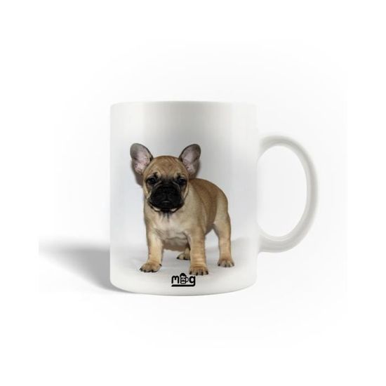 Mug Personnalisable CréaCat - Bouledogue Français Ou Anglais Au Choix - Céramique Blanche