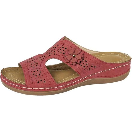 Ballerines Confort Femme à Velcro - Semelle Mémoire Forme Orthopédique & Antidérapante - Matériau Soja