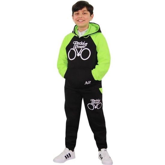 Survêtement Enfant Et Ado - Ensemble Sweat à Capuche + Pantalon Jogging - 65% Coton 35% Polyester - Mixte Garçon Fille