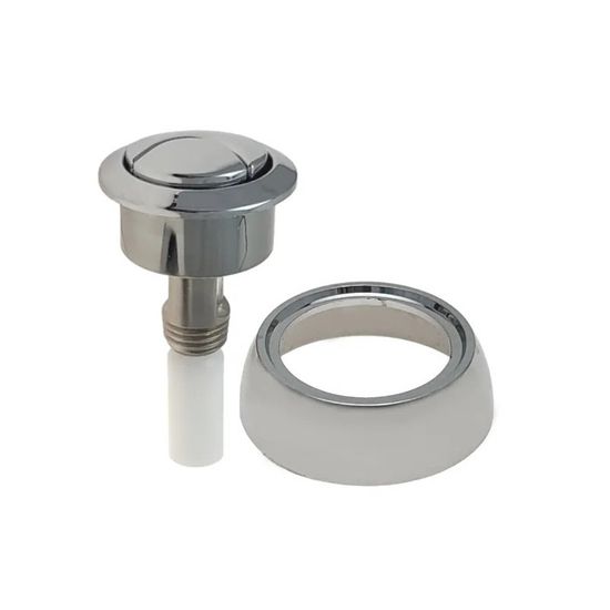 Bouton Chromé Double Poussoir Pour Mécanisme WC SIAMP Optima 50 - Remplacment