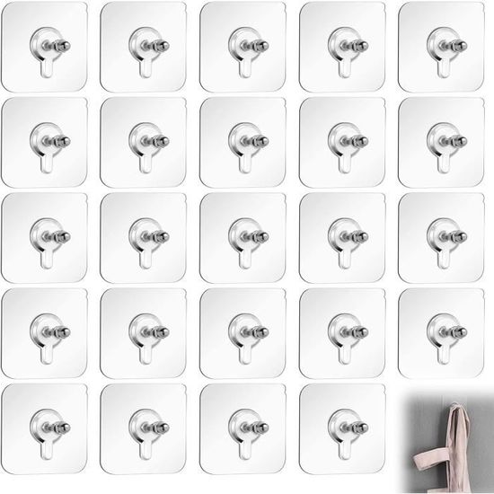 250 Crochets Autocollants PVC – Onglets De Suspension Pour Affichage Mural Et Retail – Gain De Place Et Installation Facile