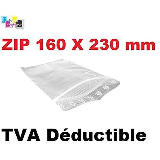 Lot De 5000 Sachets Zip 8x12 Cm Avec Zone D'Écriture - 3 Bandes Blanches - Polyéthylène 50µ - Contact Alimentaire