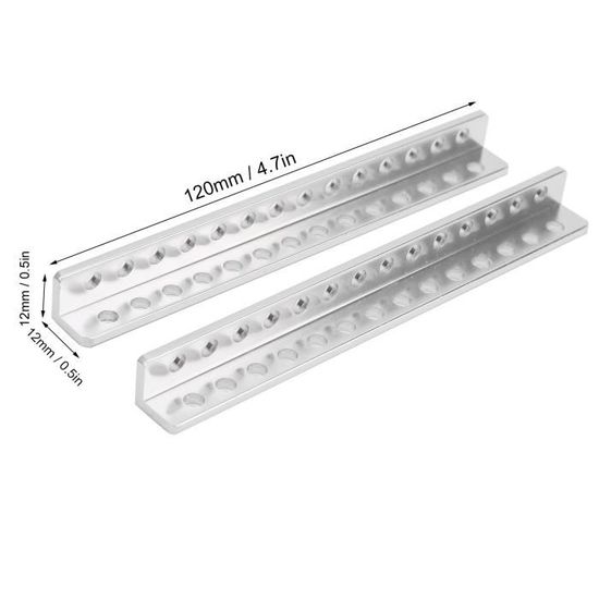 Cornière En Aluminium En L - Dimensions : 25mm X 40mm, épaisseur 5mm, Longueur 500mm - Pour Bricolage, Renforcement, Protection De Coins - Facile à Couper Et Percer - 2