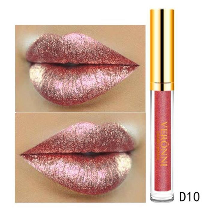 10 couleurs pour femmes Magic Glitter Flip rouge à lèvres Flip Pull Matte Pearl Lip Gloss 6ml n744