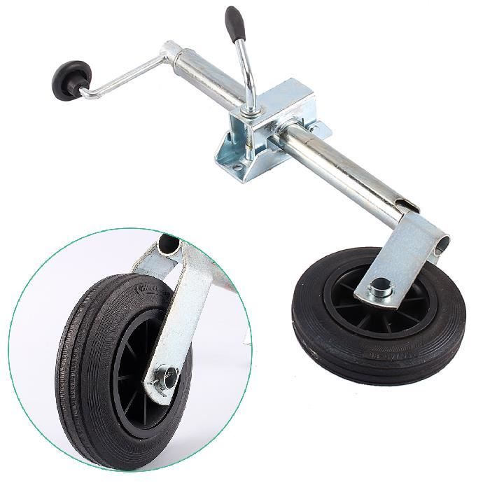 35MM Roue jockey en Acier inoxydable , Roue Jockey de Remorque de Voiture Caravane Charge Max 100KG