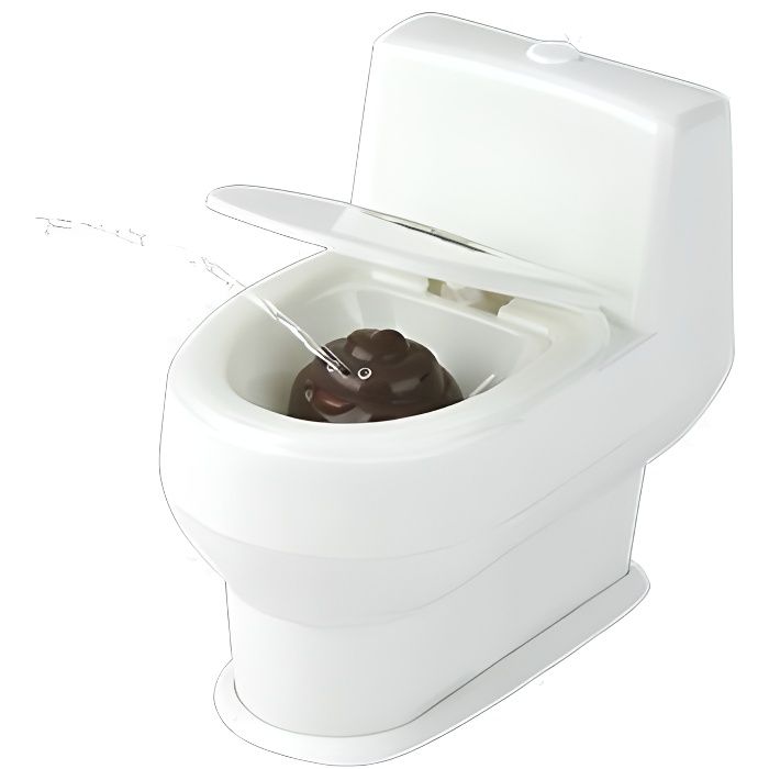 Siège de toilettes avec caca arroseur blague farce et attrape * Dimensions : 10 x 6 x 9 cm * Remplissage du réservoir en dessous