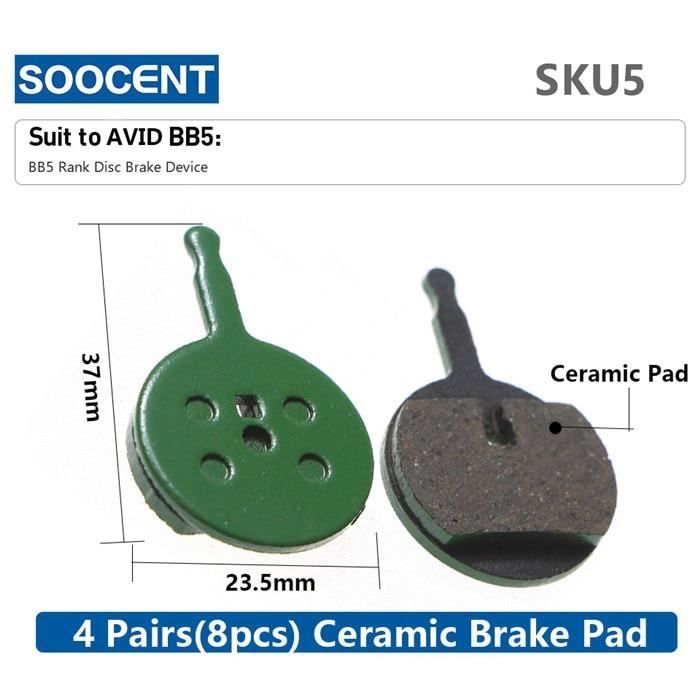 Pièce Détachée,4 paires (8 pièces) vtt vélo hydraulique disque céramique plaquettes de frein pour SHIMANO SRAM AVID HAYES - Type 5