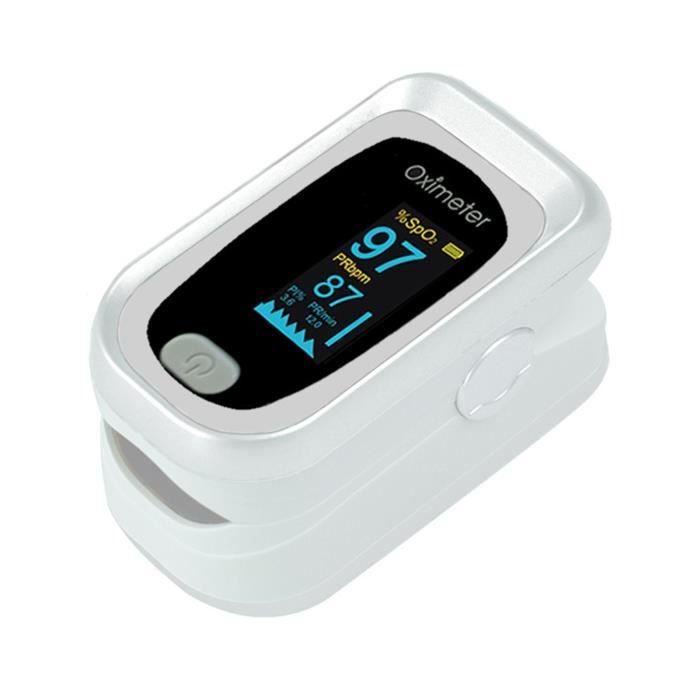 OXYMETRE Testeur de fréquence cardiaque Oxymètre de pouls TFT robuste multifonctionnel pratique pour la maison style-White2