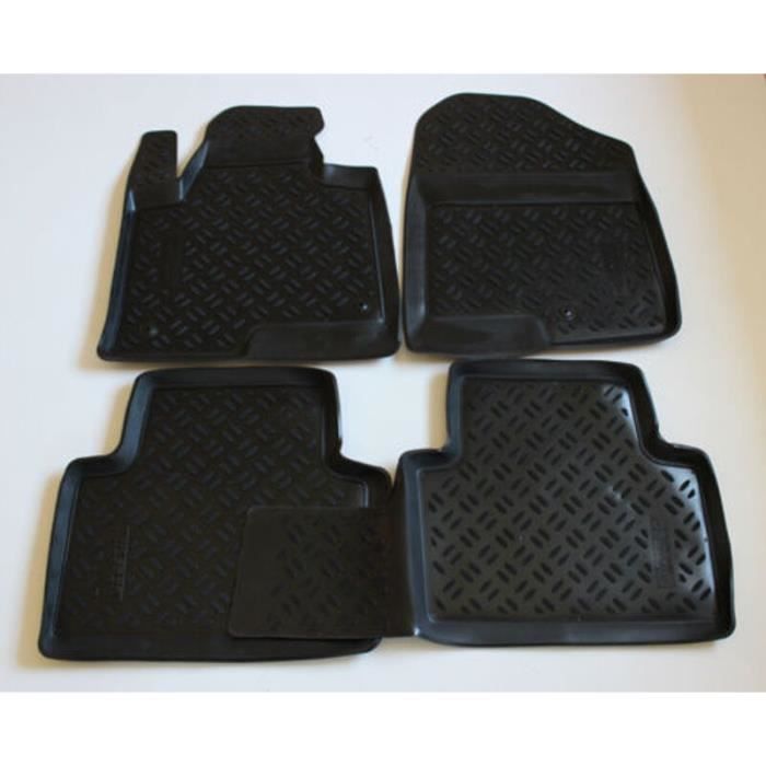 | TAPIS DE SOL EN CAOUTCHOUC 3D EXCLUSIVE COMPATIBLE AVEC HYUNDAI SANTA FE III 2013 -2018 4pc