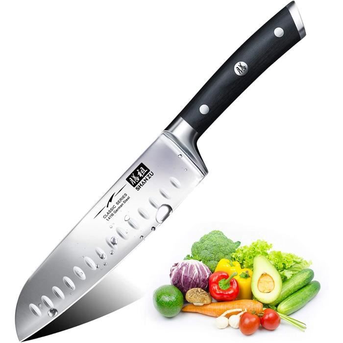 Couteau SHAN ZU Couteaux de Chef Santoku German Acier Inoxydable Couteaux de Cuisine - CLASSIC Series6