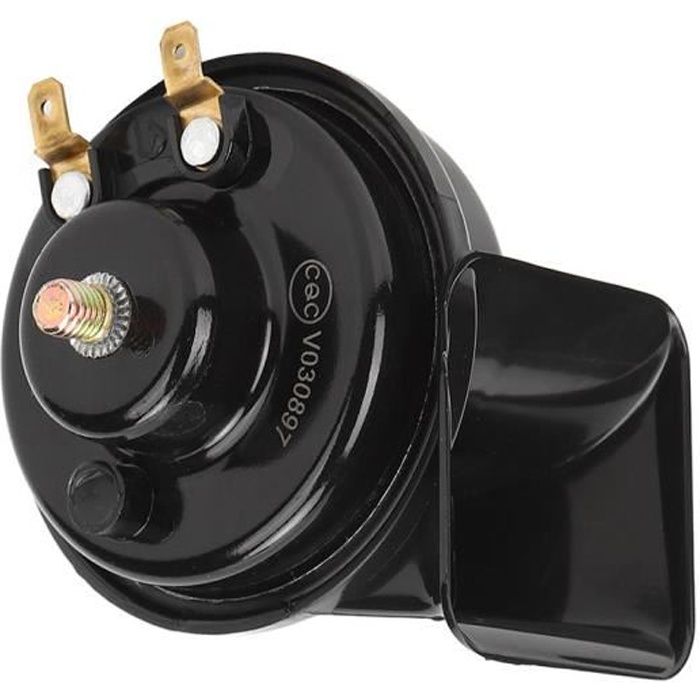 HURRISE klaxon de voiture monophonique Corne de voiture universelle 12V 105dB camion haut-parleur dynamique escargot monophonique