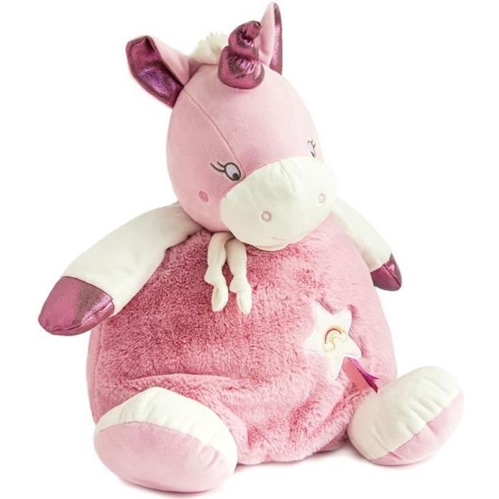 BABY NAT' Poupi et poussières d'étoiles - Range pyjama Licorne 59cm - rose