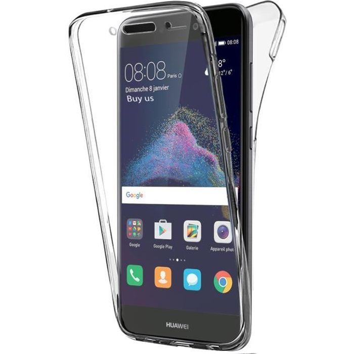 Coque Gel Huawei P8 Lite 2017 360 Degres Protection INTEGRAL Anti Choc , Etui Ultra Mince Transparent INVISIBLE pour P8 Lite (2017)