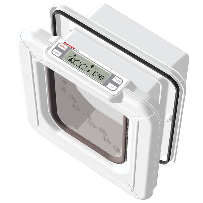 Cat Mate Chatière Elite Microchip avec minuterie, blanche (355 W)