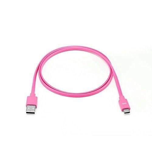 Câble USB-C mâle / USB A mâle plat - 1 m - USB 2.0 - Fuchsia
