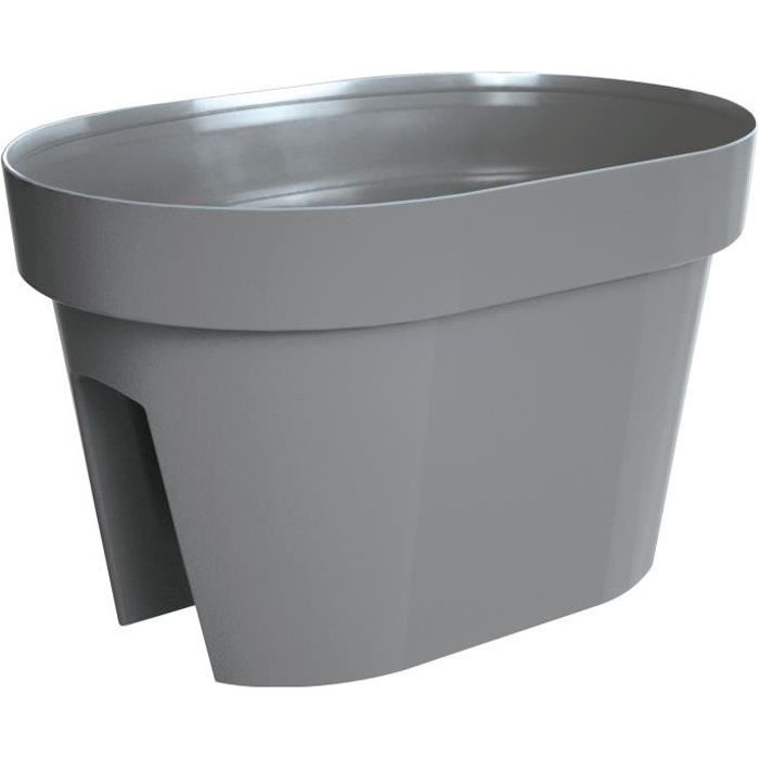 Pots de fleurs pour balcon gris, jardinières, plantation balustrades jardin 12L