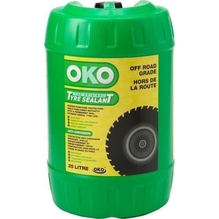 Tonnelet de 25 litres d'anti crevaison préventif et curatif OKO VERT
