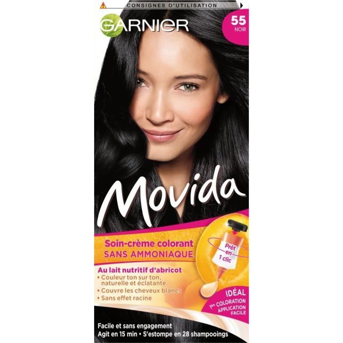 Soin-crème Movida GARNIER Colorant Sans Ammoniaque 55 - Noir