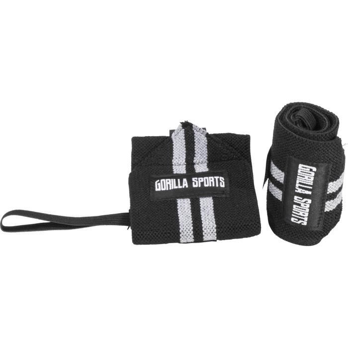Bande de maintien poignet noir-gris Gorilla Sports