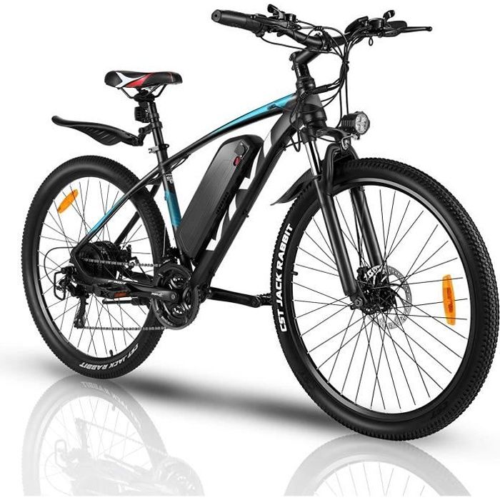 VIVI Vélo Électrique Adulte Vélo de Montagne 27-5 Pouces avec Moteur 500-350W- Batterie 36-48V-10.4Ah Amovible-Engrenages 21