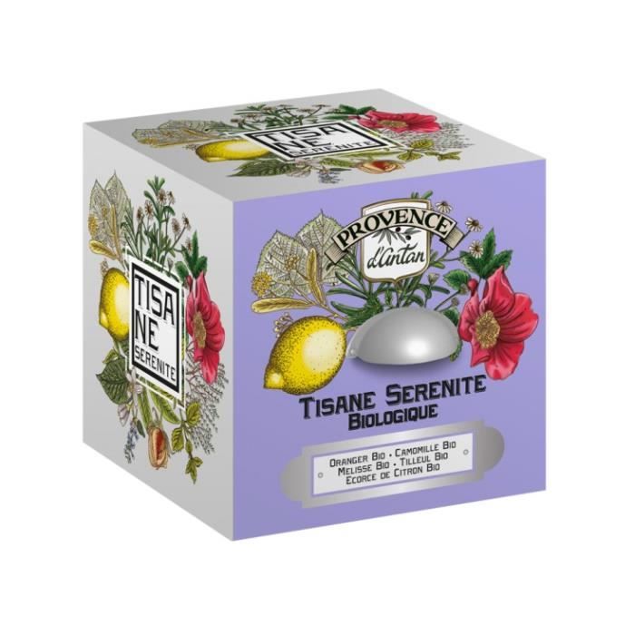 Provence d' Antan Tisane Serenite Bio Cube Métal 24 sachets