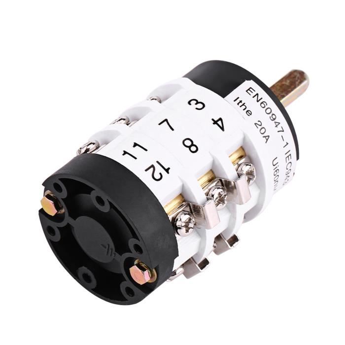 TMISHION Commutateur de marche arrière 220V/380V 20A changeur de pneu de voiture métal Machine moteur avant interrupteur inverseur