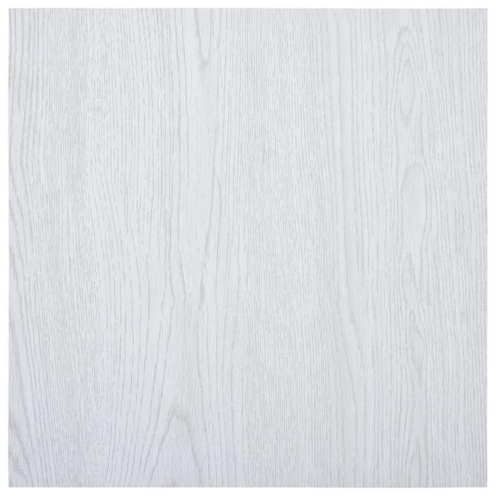vidaXL Planches de plancher autoadhésives 5,11 m² PVC Blanc