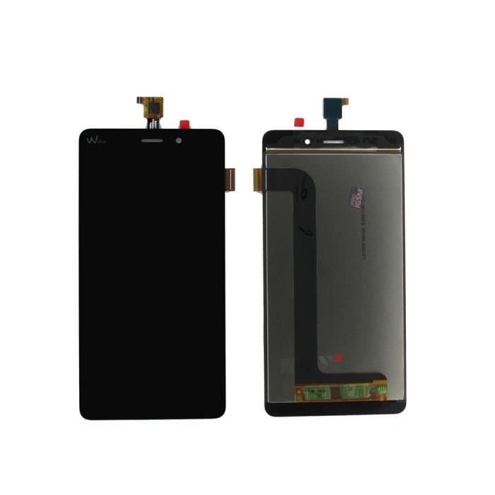 Ecran complet vitre tactile + lcd wiko pulp fab 4g noir + outils