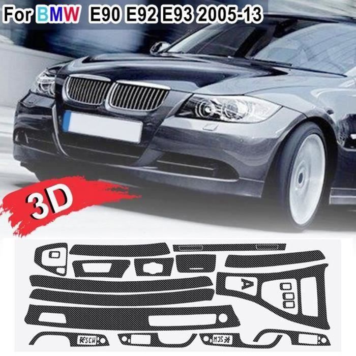 Autocollant 3D Métal Pour Calandre AC Schnitzer - Compatible Série BMW M3, M5, M6, Blanc, Installation Adhésive