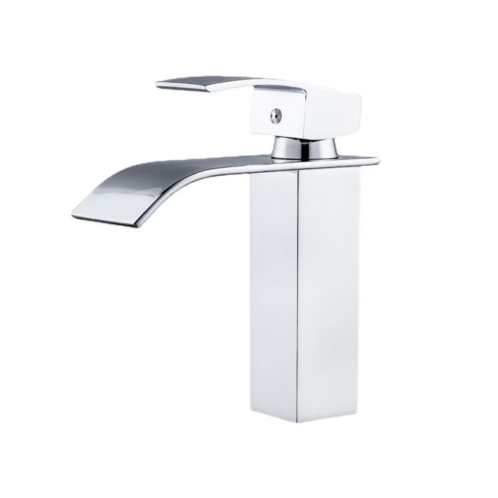 Robinet Lavabo Cascade Mitigeur Salle De Bain Laiton Chromé - Eau Chaude Froide Design Moderne