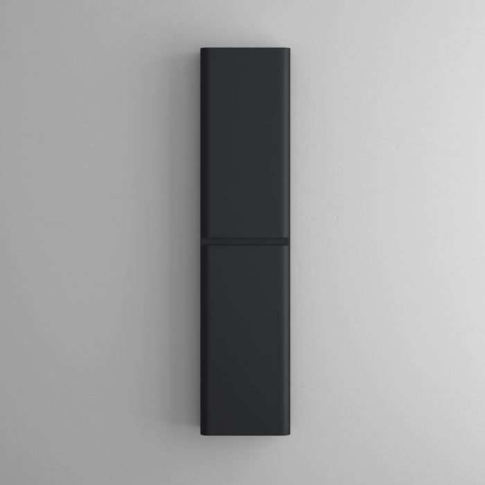 Mai & Mai Meuble de Salle de Bains Meuble Colonne de Rangement Murale Armoire Haute 35x20x150cm Noir Mat Lucca