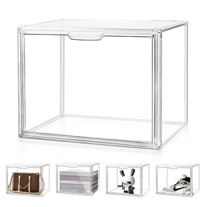 Présentoir pour pièces de monnaie Challenge - Support rond en acrylique transparent - Organisateur de bureau - Boîte de rangement amovible pour médailles, badges, épingles, boutons, objets de