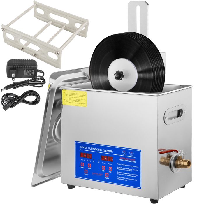 Nettoyeur à Ultrasons-VEVOR-30x15x15 cm- Acier Inoxydable-200 W-pour les Travaux de Nettoyage Quotidiens ou Professionnels