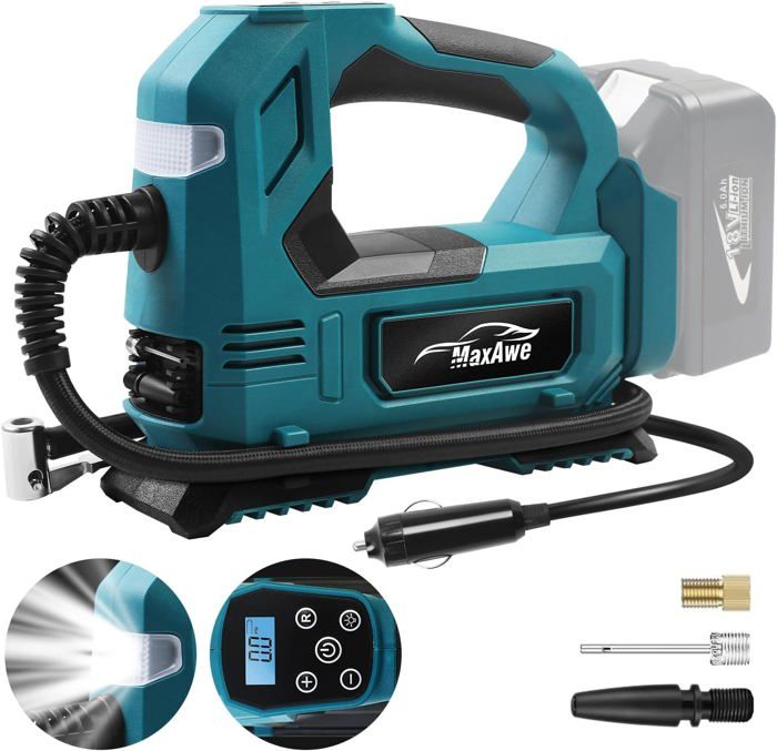 Compresseur D'air Sans Fil 18V - Pompe à Air électrique Pour Pneus De Voiture, Vélo, Etc.