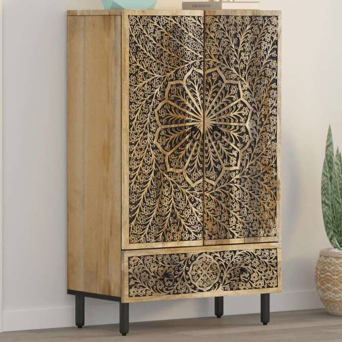 VidaXL Buffet, Armoire Latérale Avec Pieds Réglables, Meuble De Rangement, Organisateur Salon Salle De Séjour Intérieur, Chêne Marron Bois