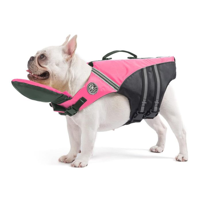 Comparer les prix de Gilet de sauvetage réfléchissant pour chien avec flotteur de cou amovible et flottabilité élevée pour la natation et la navigation