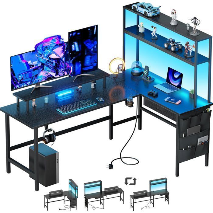 Bureau électrique Réglable En Hauteur 120x60 Cm - Moteur Silencieux, 3 Mémoires - Plateau Chêne, Pour Télétravail - 4