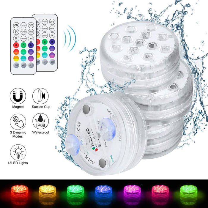 Lot De 2 Jeux De 4 LEDs Pour Voiture RC 1:10 Et 1:8 – éclairage Blanc/rouge, Commande Par Récepteur