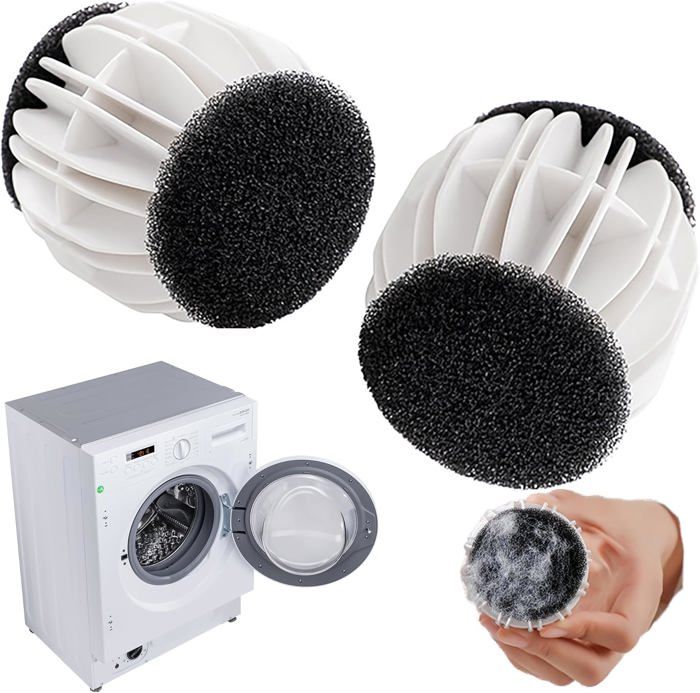 Attrape Poils Machine à Laver Réutilisable - 6 Boules Anti Poils Animaux Et Peluches