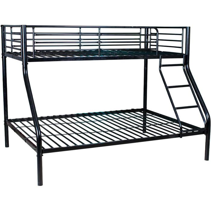 Lit superpose metal 1+2 avec sommier