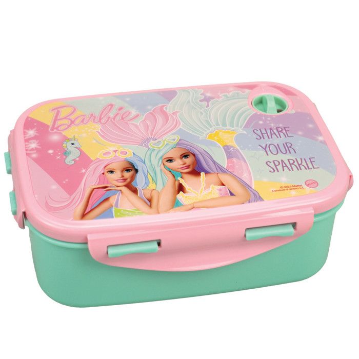 Boîte goûter - BARBIE - Sirène Arc-en-ciel - Motif Barbie Sirène - PVC - 17x12x7 cm