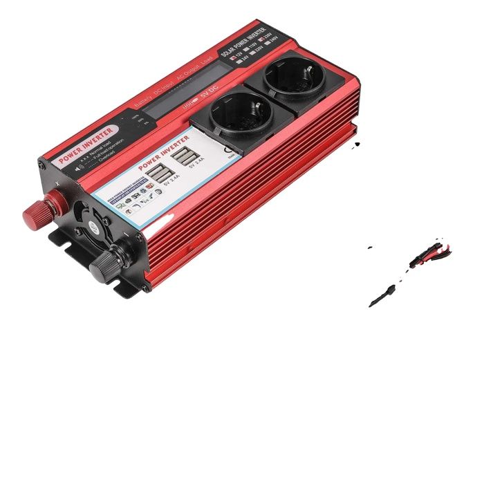 Onduleur 3000W/4000W 12V Vers 220V – Onde Modifiée, Double USB, Écran LCD, Prise UE, Idéal Voiture & Camping