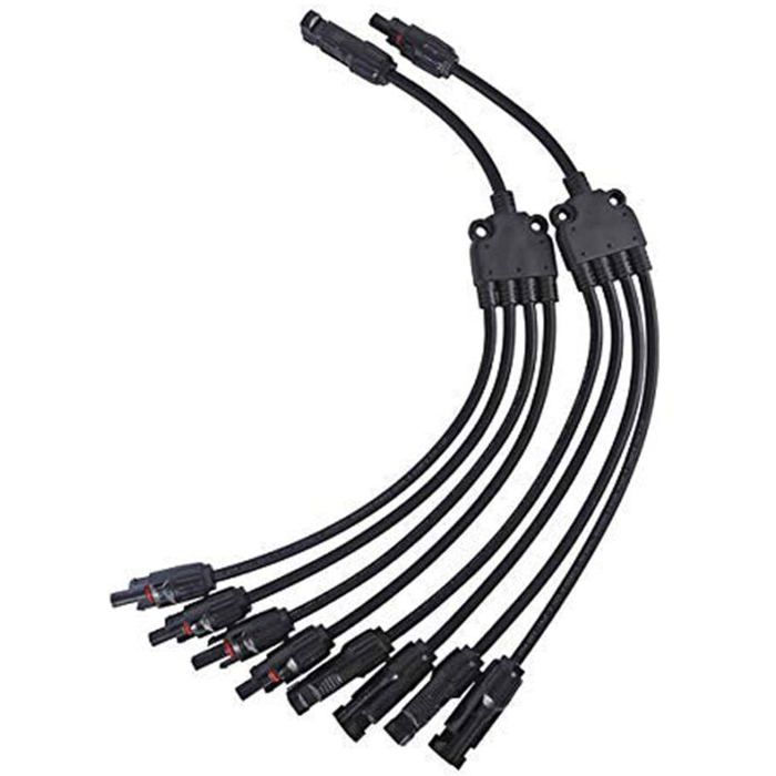 Sudemota 5 PCS Connecteur Panneau Solaire Mâle/Femelle 15A Avec Diode Et Fusible - Étanche IP67