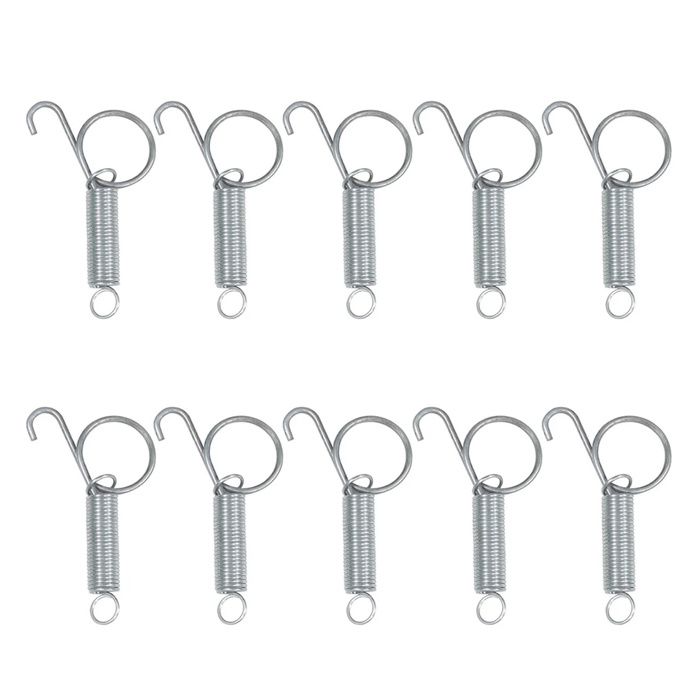 Loquet à ressort avec crochet métallique pour porte de cage à lapins et poules (lot de 10) Label