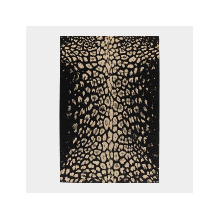 Tapis de salon ou chambre - Léopard - Noir et